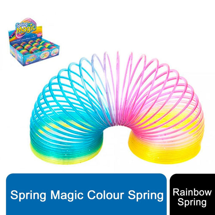 Rainbow Magic Glitter Spring Toy - Perfect for Boys & Girls 2.5 X 2.5" - 1 Pack