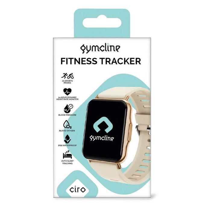 Ultimate Fitness Tracker: Gymcline Ciro-25 Sports Modes, IP68 Waterproof, Cream