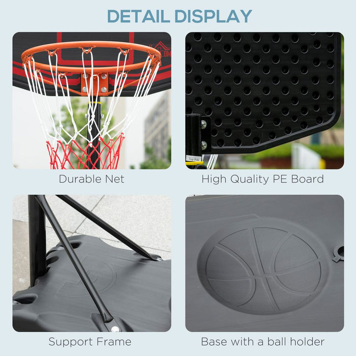 Pro Adjustable Basketball Hoop Stand - Portable & Sturdy - HOMCOM