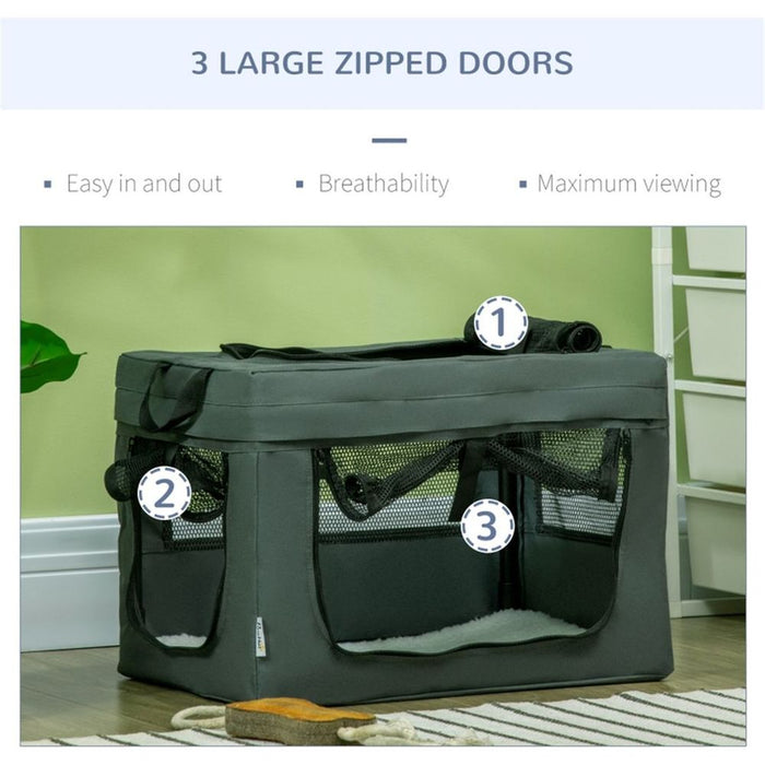 Pet Carrier | Grey and black | Suitable for small and medium dogs