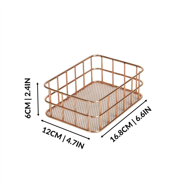 Premium Rose Gold Organisation Baskets - Set of 4 | M&W