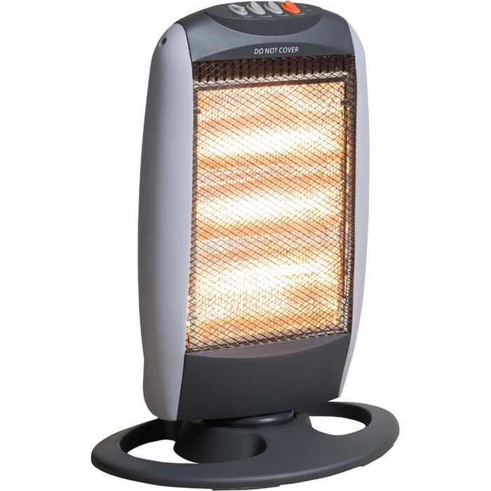 Instantly Warm with Daewoo 1200w Oscillating Halogen Heater - Best Quality Guaranteed!