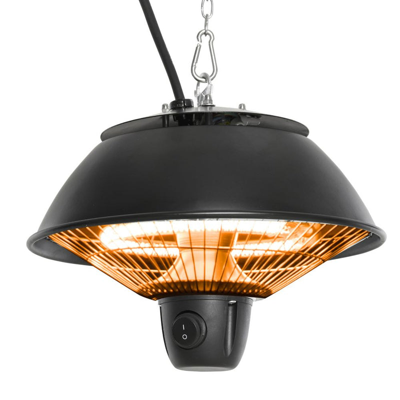 Outsunny 600W Patio Ceiling Electric Heater - Black