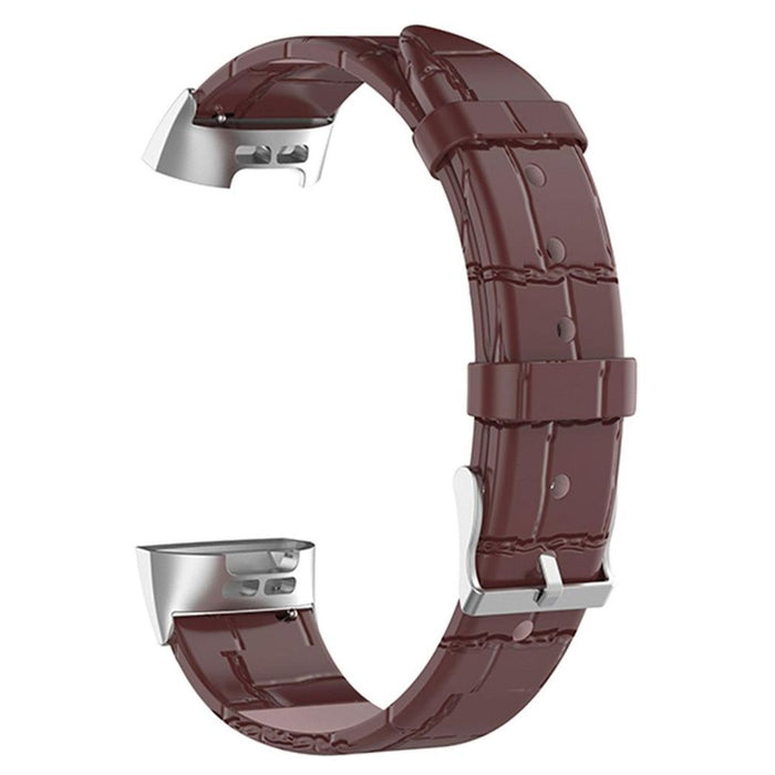 Premium Real Leather Watch Band for Fitbit Charge 3 - High Quality & Comfortable Brown Band - Professional Seller