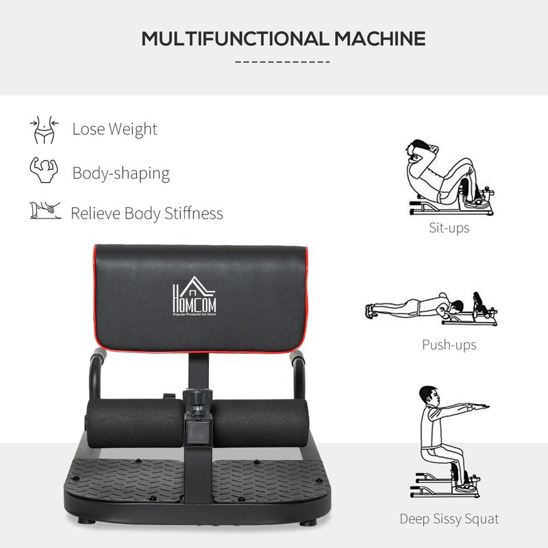 Ultimate 3-in-1 Squat Machine for Total Body Workout - HOMCOM