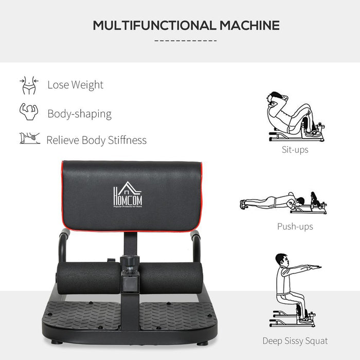 Ultimate 3-in-1 Squat Machine for Total Body Workout - HOMCOM