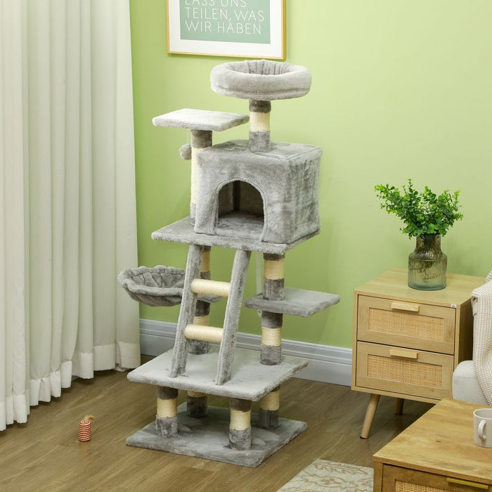 PawHut 132cm Multi-Activity Cat Tree - Quality, Fun, and Comfort for Your Cat!