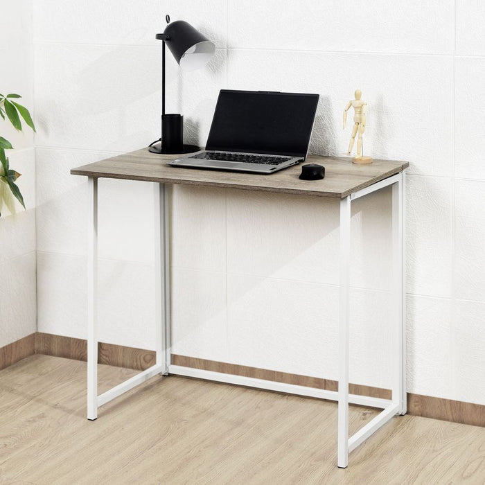 Folding Table: Compact, Stylish, Industrial | Multipurpose Desk with Space-Saving Storage