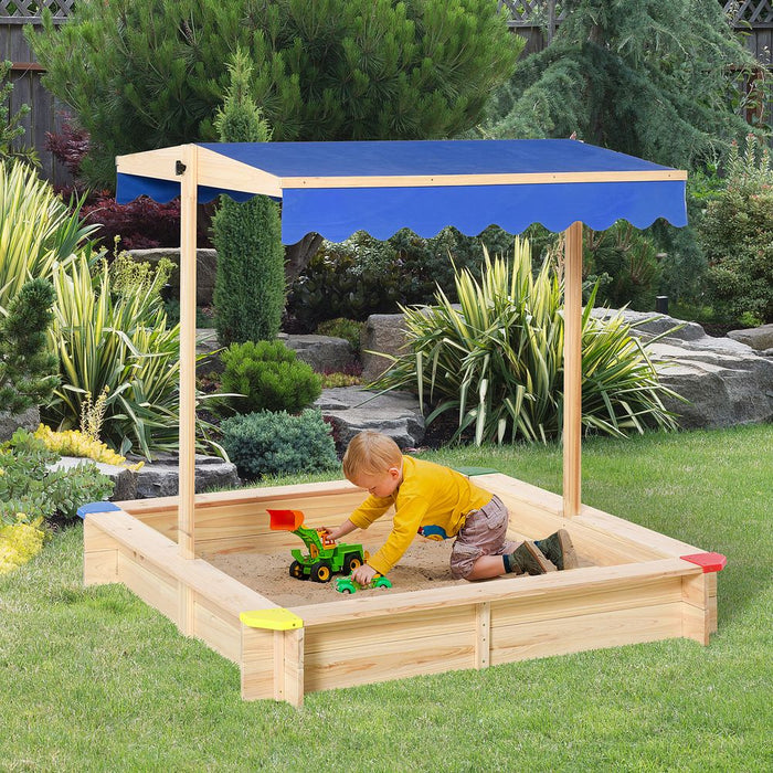 Premium Wooden Sandbox Canopy Set - Durable, Safe & Fun for Kids - Easy Assembly