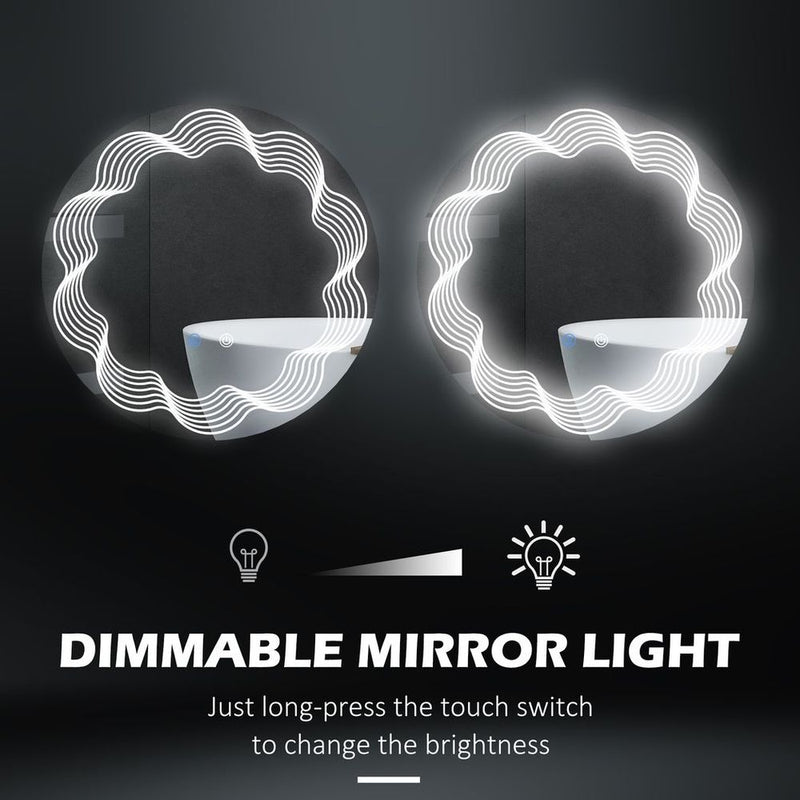 Sleek 70cm LED Dimming Bathroom Mirror: Smart Touch, Anti-Fog. Upgrade Your Routine & Elevate Your Space!