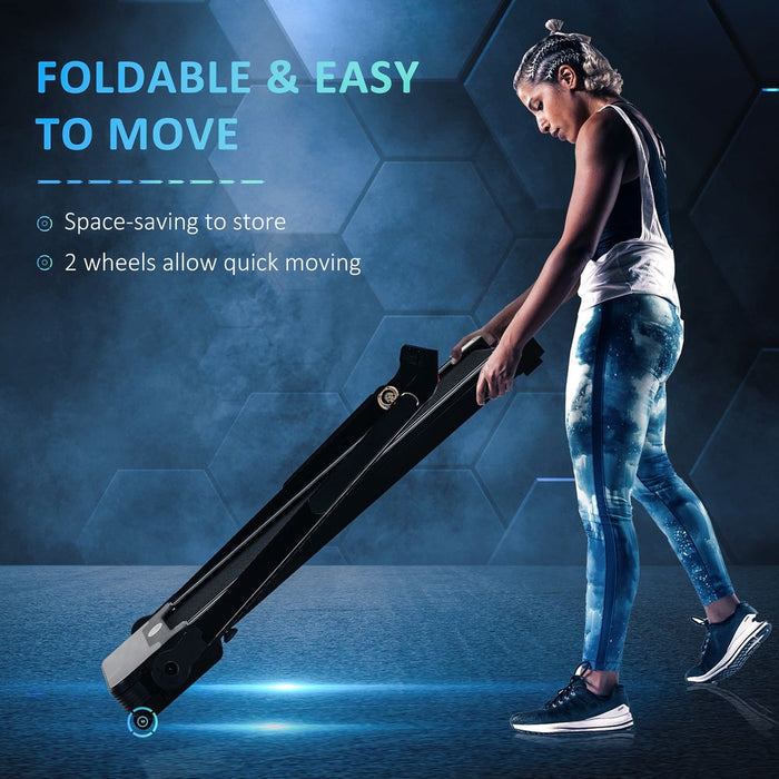 High-Performance Foldable Electric Treadmill - Boost Fitness with LED screen, Safety Lock - HOMCOM