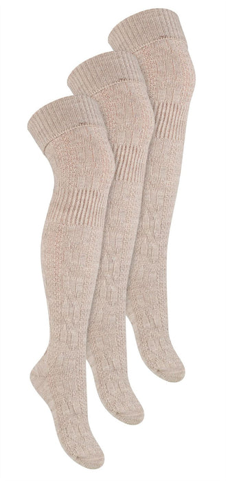 Steven - 3 PACK Ladies Wool Socks - Over Knee