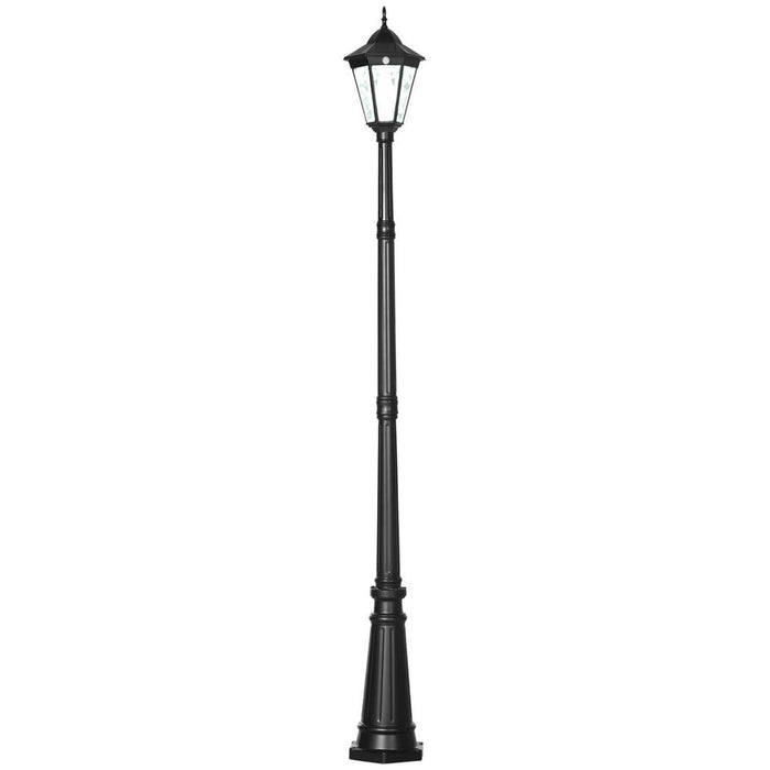 Outdoor LED Solar Lamp Post Light | 2.4m Garden Path Lighting | Antique Style & Energy Efficient