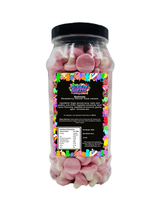 Pink N White Mini Foam Gummy Retro Sweets Jar - Best Quality Gift for All - Delivered to Your Door