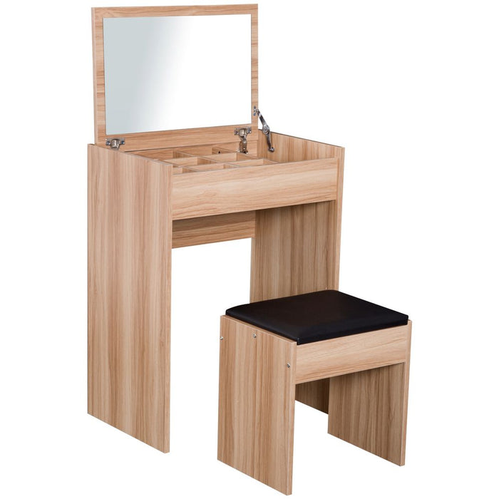 Stylish Dressing Table Set - Mirror & Stool