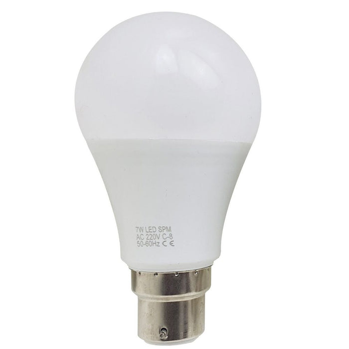 7W B22 Screw LED Light GLS bulbs, Energy Saving Edison  Cool White 6000K non dimmable lights