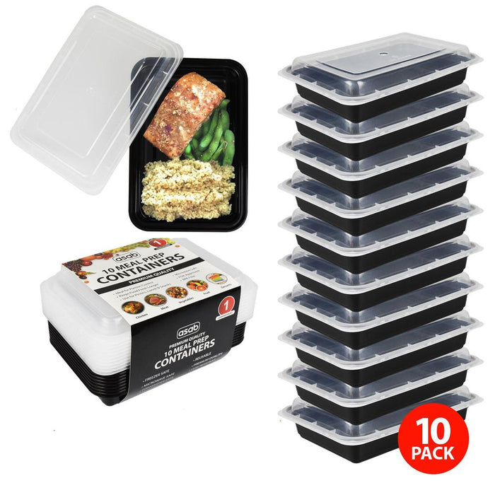 Premium Quality ASAB Meal Prep Containers - 10PK