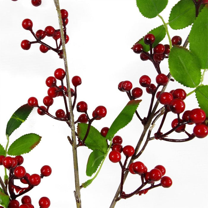 Premium 80cm Red Christmas Berry Spray - Set of 6