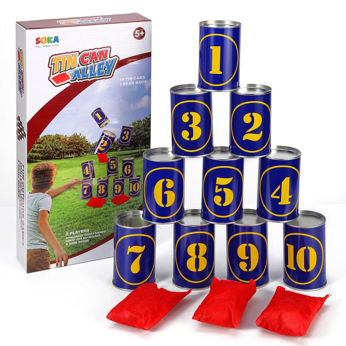 Ultimate Fun with SOKA Tin Can Alley Game - Hours of Laughter & Enjoyment for All Ages - Lightweight & Durable - Great Gift Idea - Indoor & Outdoor!