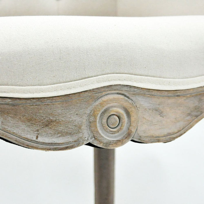 Classic Elegant Louis Chair | Natural FR Linen Fabric | High-Quality | Versatile