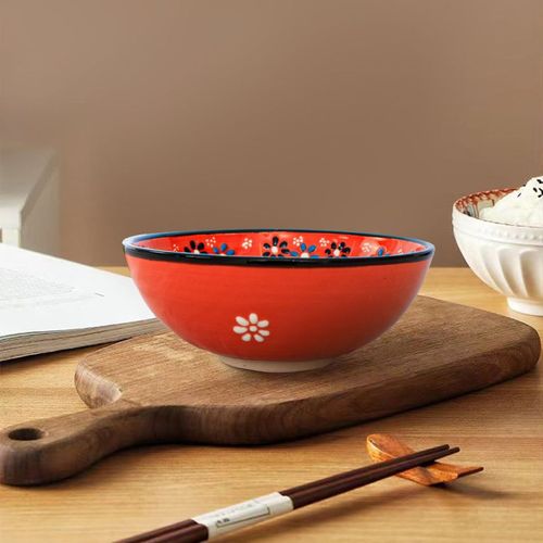 Handmade Ceramic Bowl Mexican Red 15cm