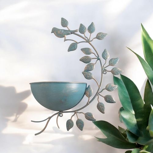 42CM BLUE METAL GARDEN PLANTER