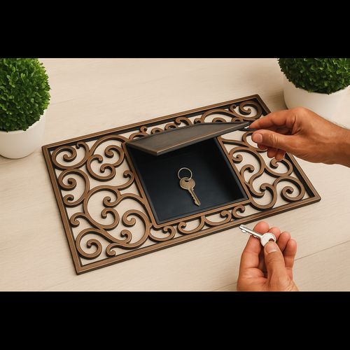 Hidden Key Doormat
