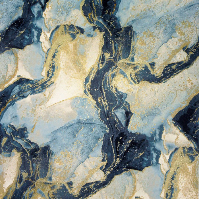 Luxury Abstract Marble Teal/Gold Sw12 Wall Art