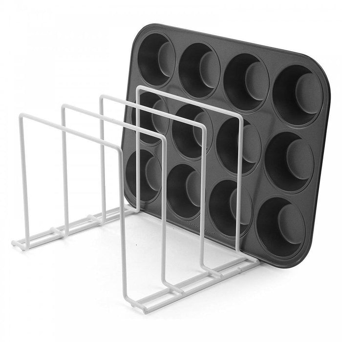 Multi-Purpose Kitchen Organizer: Tray & Chopping Board Rack