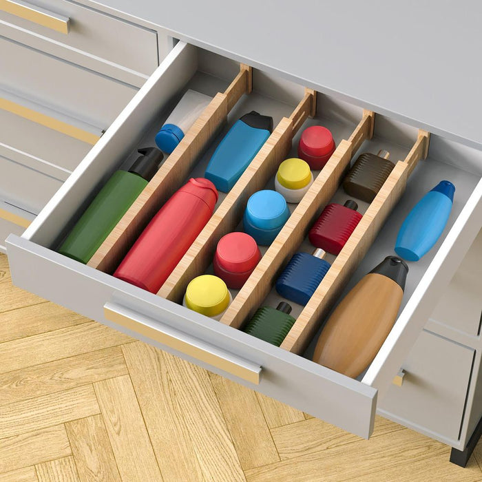 Premium Bamboo Drawer Dividers - Organize with Ease!