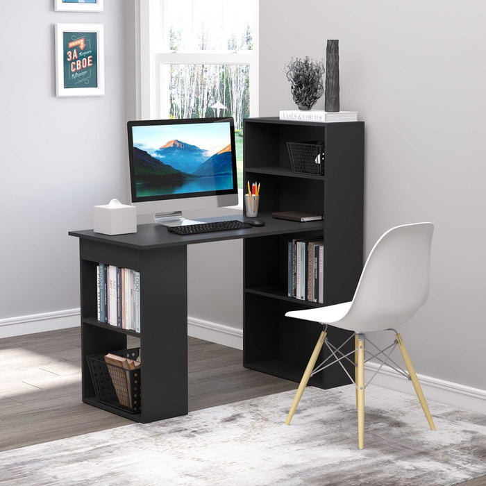 Computer Desk, 120Lx55Dx120H cm-Black