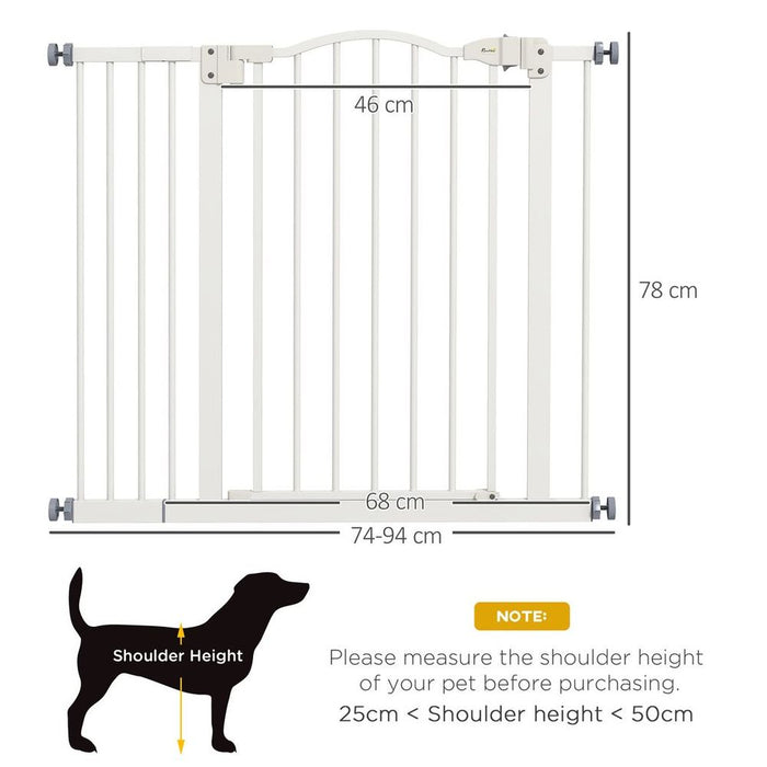 PawHut Adjustable Metal Pet Gate - Auto-Close Safety Barrier - Premium Quality