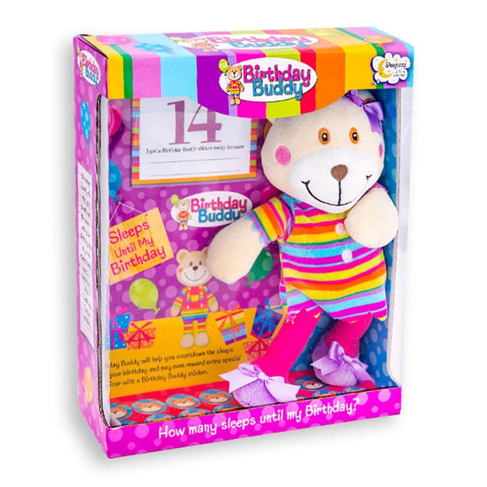 Ultimate Birthday Buddy (Girl) & (Boy) Toy - Countdown, Plush Bear, Calendar, Stickers!