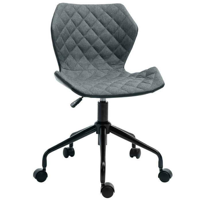 Premium Swivel Home Office Chair | Adjustable Height | Nylon Wheels | Linen Grey