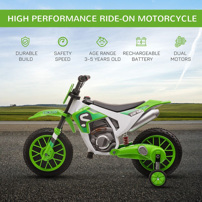 12V Kids Electric Motorbike Ride-On – Green