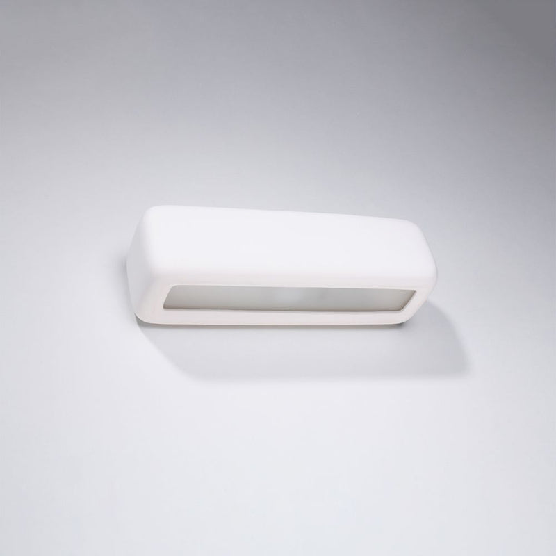 Subani Ceramic White 1 Light Classic Wall Light - E27 Socket, Futuristic Design