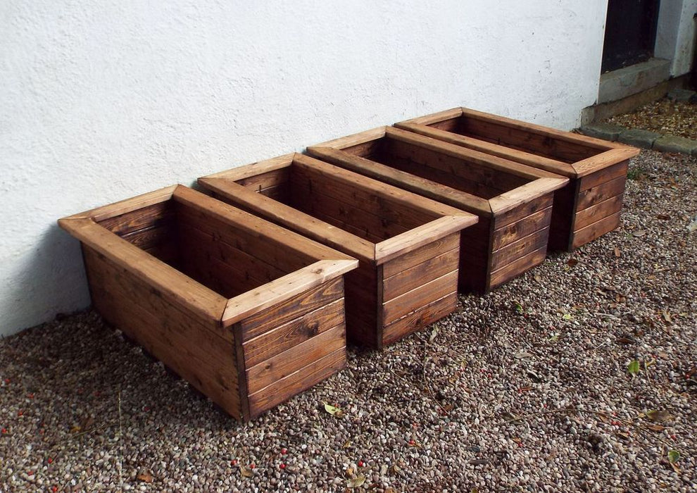 Premium British-Made Wooden Trough Set | 10-Year Rot Free Guarantee | Handcrafted & Sustainable | Outdoor Garden Decor