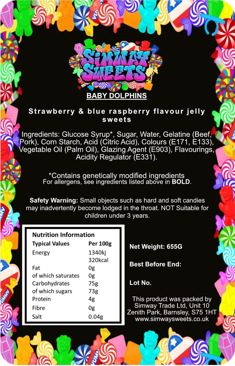 Premium Baby Dolphins Jelly Gummies - Gift Jar - Retro Sweets - High-Quality - Fast Delivery
