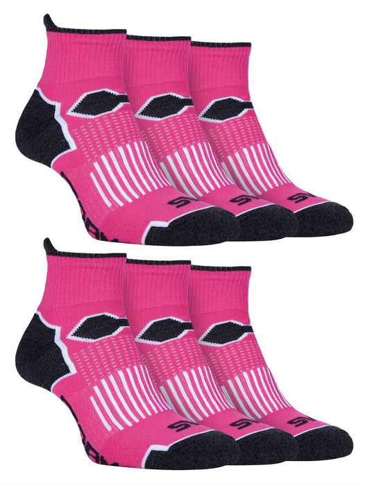 Storm Bloc - 6 Pairs Ladies Bright Sport Ankle Socks