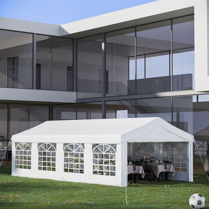 8m Gazebo Garden Marquee White - Perfect for Parties and Shelter