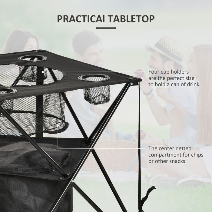 Ultimate Portable Folding Camping Table w/ Cooler & Carry Bag - High-Quality, Stable, and Weather-Resistant - Shop Now!