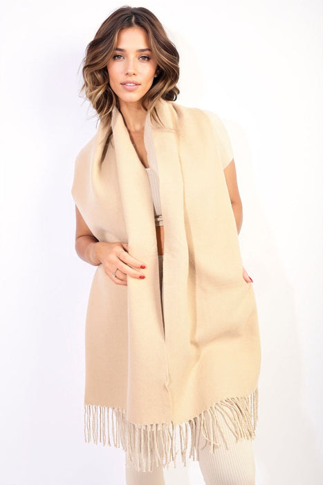 Cozy Winter Oversized Scarf with Tassel