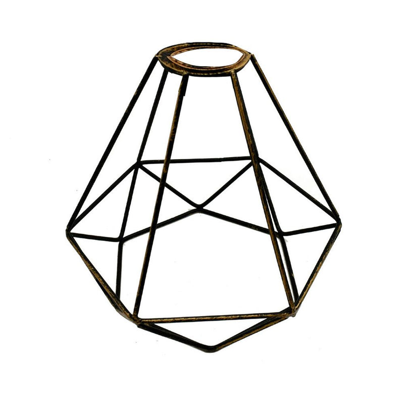 Vintage Brass Wire Cage - Easy Fit, Industrial Look - Heavy Lamp Cages - Adjustable Clamp - Screws Included - High Quality