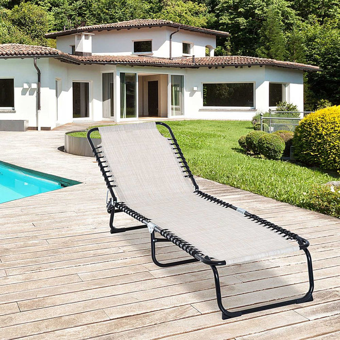 Premium Foldable Sun Lounger Chair - Adjustable & Portable for Beach, Patio, Poolside & Camping