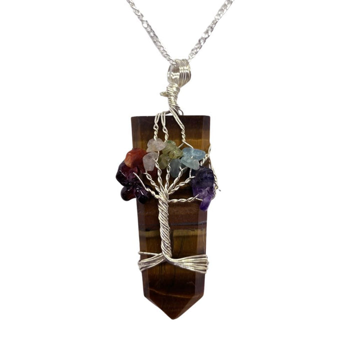 Handmade Tree of Life 7 Chakra Pendant