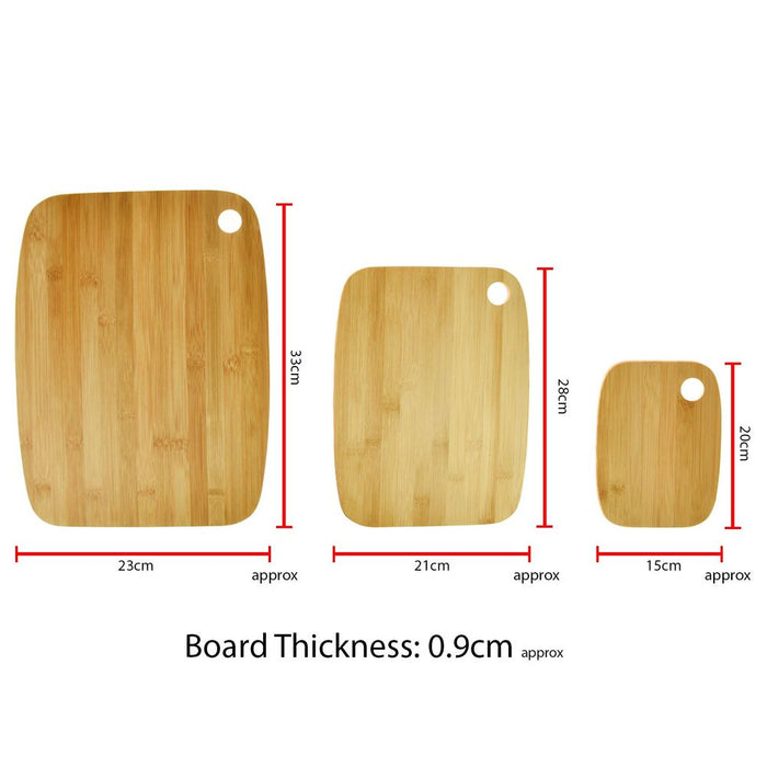 Premium Bamboo Chopping Board Set - Solid Wood - Cutting, Serving, Kitchen Food