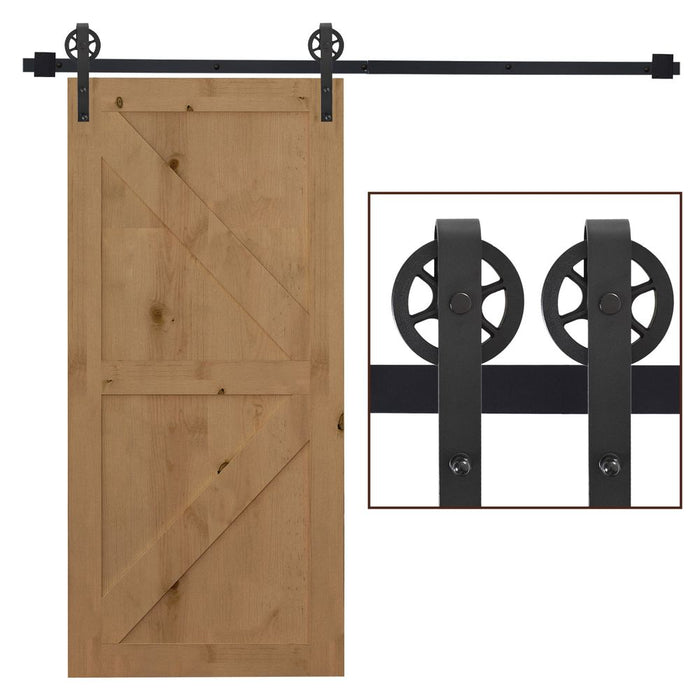 Transform your space with our high-quality 6.6 ft Sliding Barn Door Hardware Kit