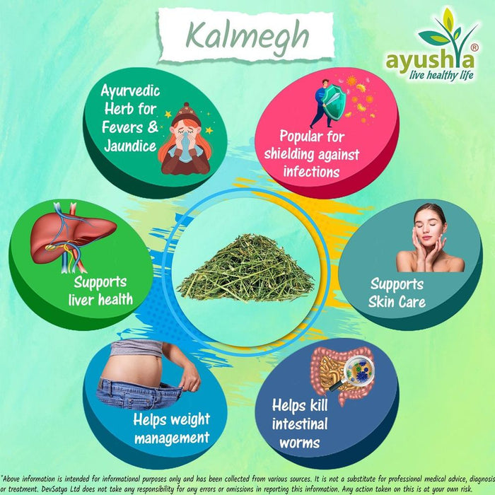 Andrographis Kalmegh Chirata Capsule - Powerful Ayurvedic Herb with Antioxidants, Anti-Inflammatory & Digestive Benefits