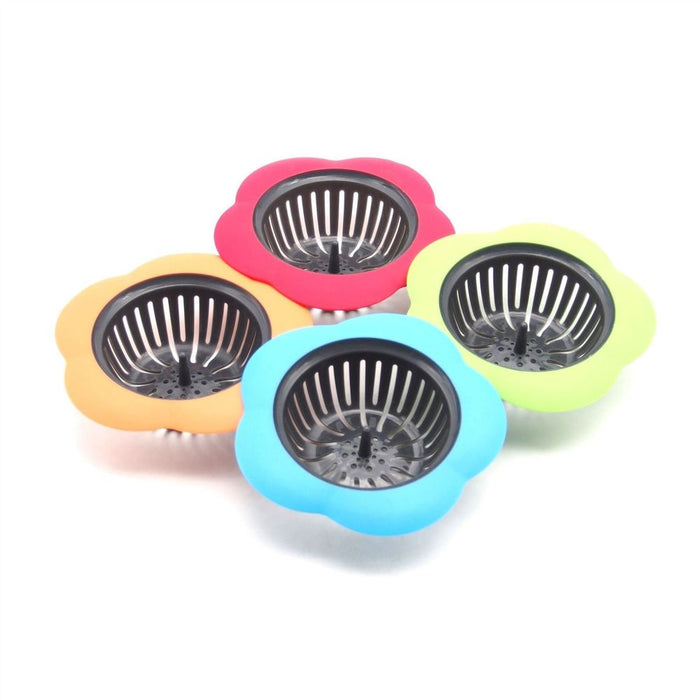 Vinsani Flower Sink Plug Drain Strainer - Available in 4 Colours