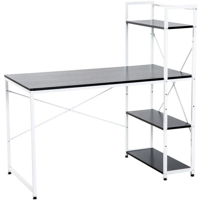 Computer Workstation Metal Frame-White/ Black Colour